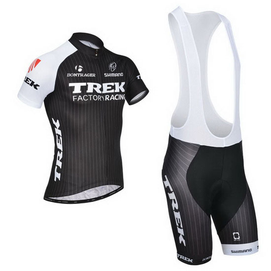 2014 Maillot Trek Tirantes Mangas Cortas Negro Y Blanco